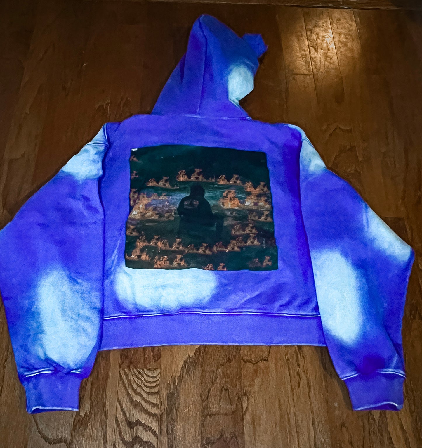 Drowning Thoughts Blue Hoodie