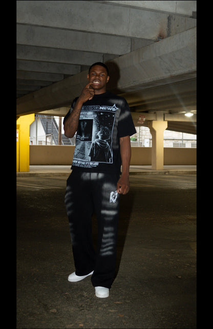 Black Drowning Thoughts Tee