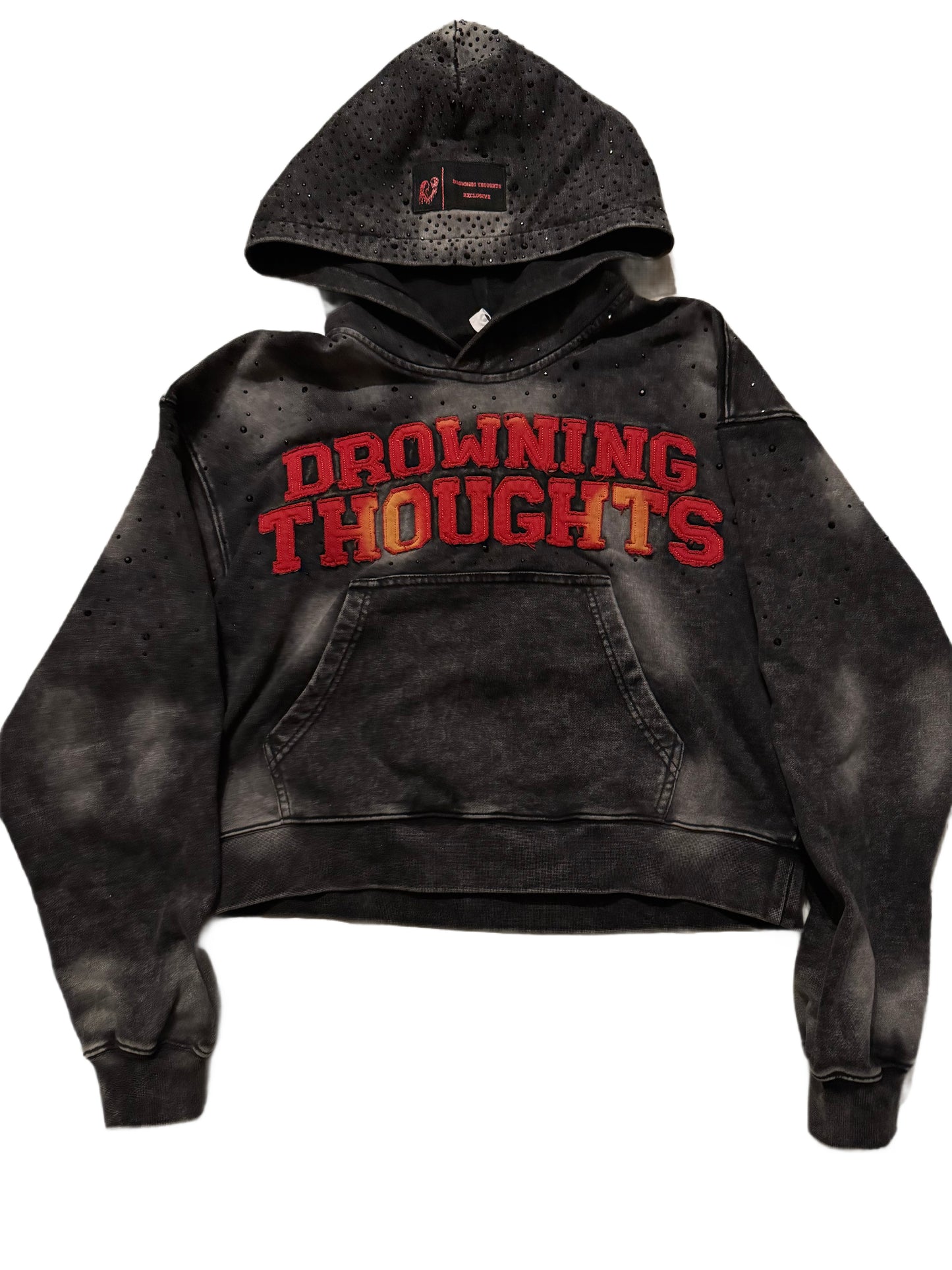 Drowning Thoughts Rhinestone Hoodie